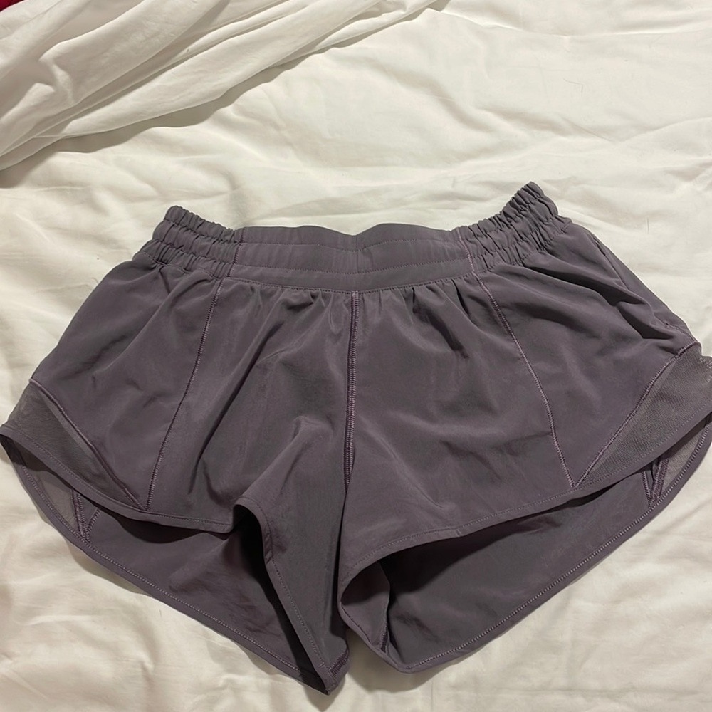 Grayish-purple lululemon hotty hot shorts
